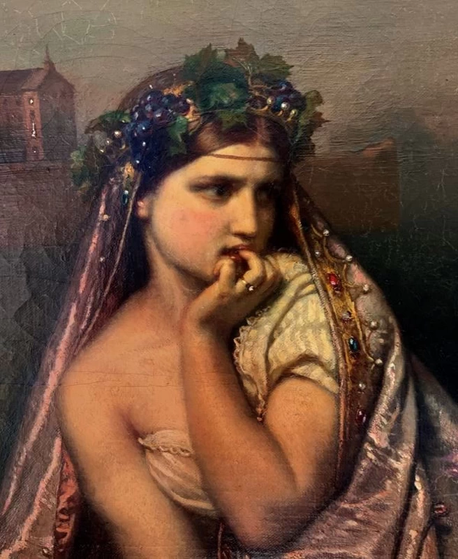 Joseph van Lerius - Voluttà e devozione, 1857, dettaglio5